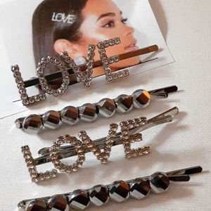 Hair clips 2- LOVE and Circular design 2